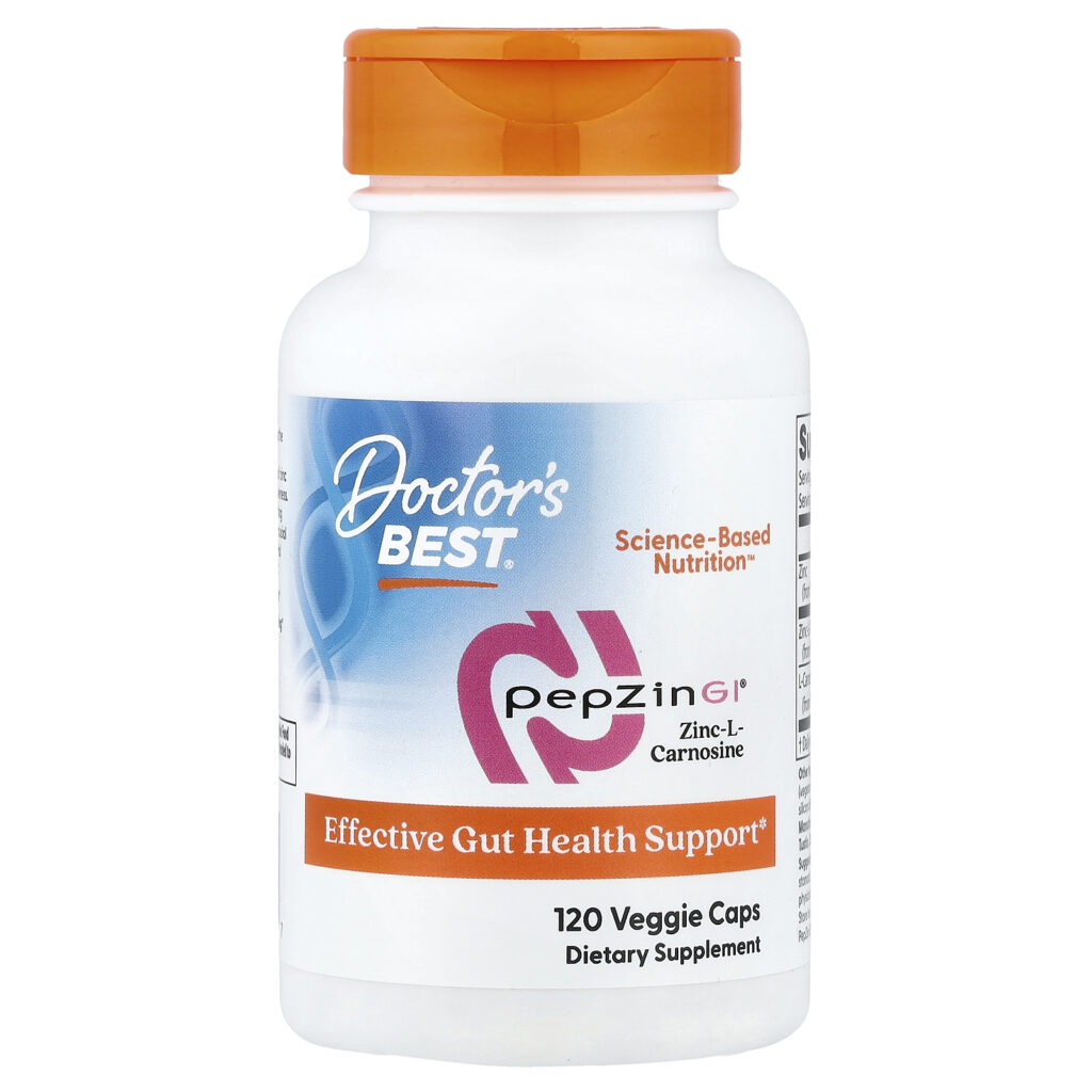 Doctor's Best PepZin GI cink L-karnozin, 120 kapsula