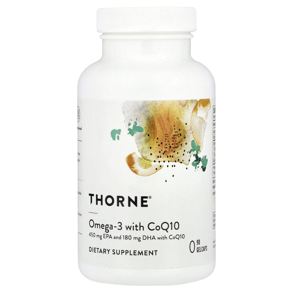 Thorne Omega-3 sa CoQ10, 90 mekih kapsula