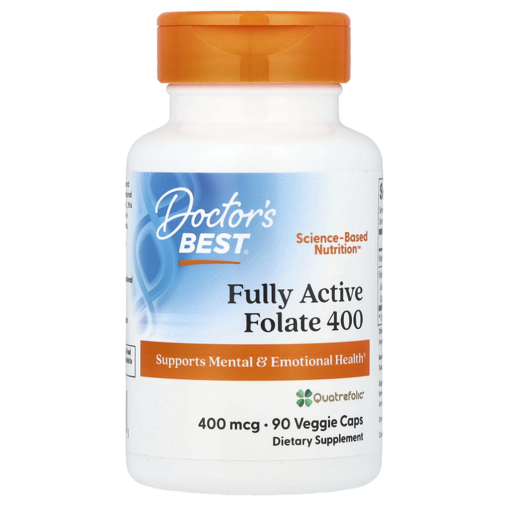 Doctor's Best Fully Active Folate 400 (Quatrefolic), 90 kapsula