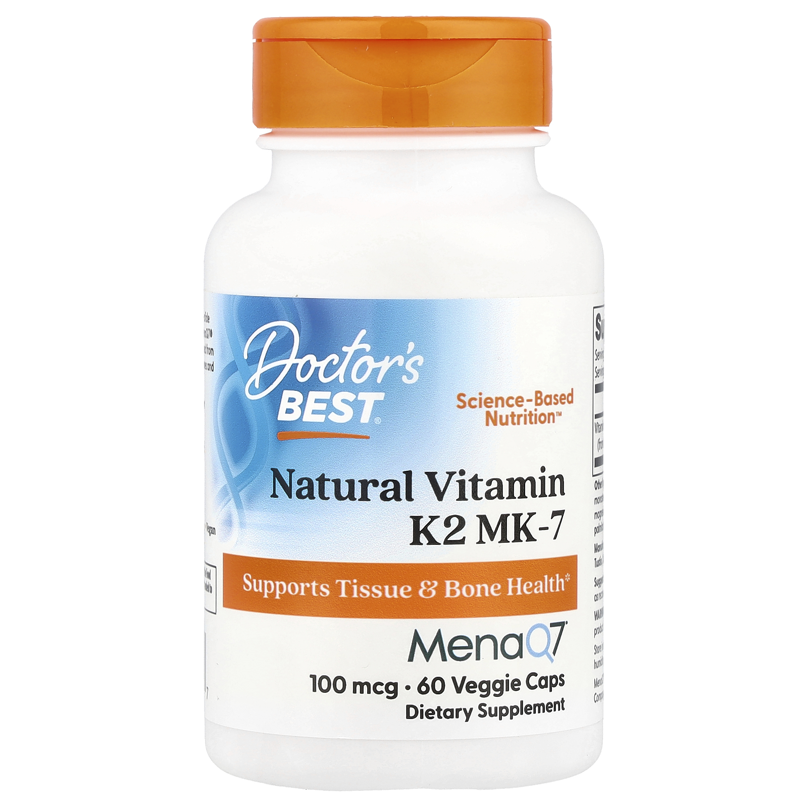 Doctor's Best Vitamin K2 MK-7 (MenaQ7) 100 mcg, 60 kapsula