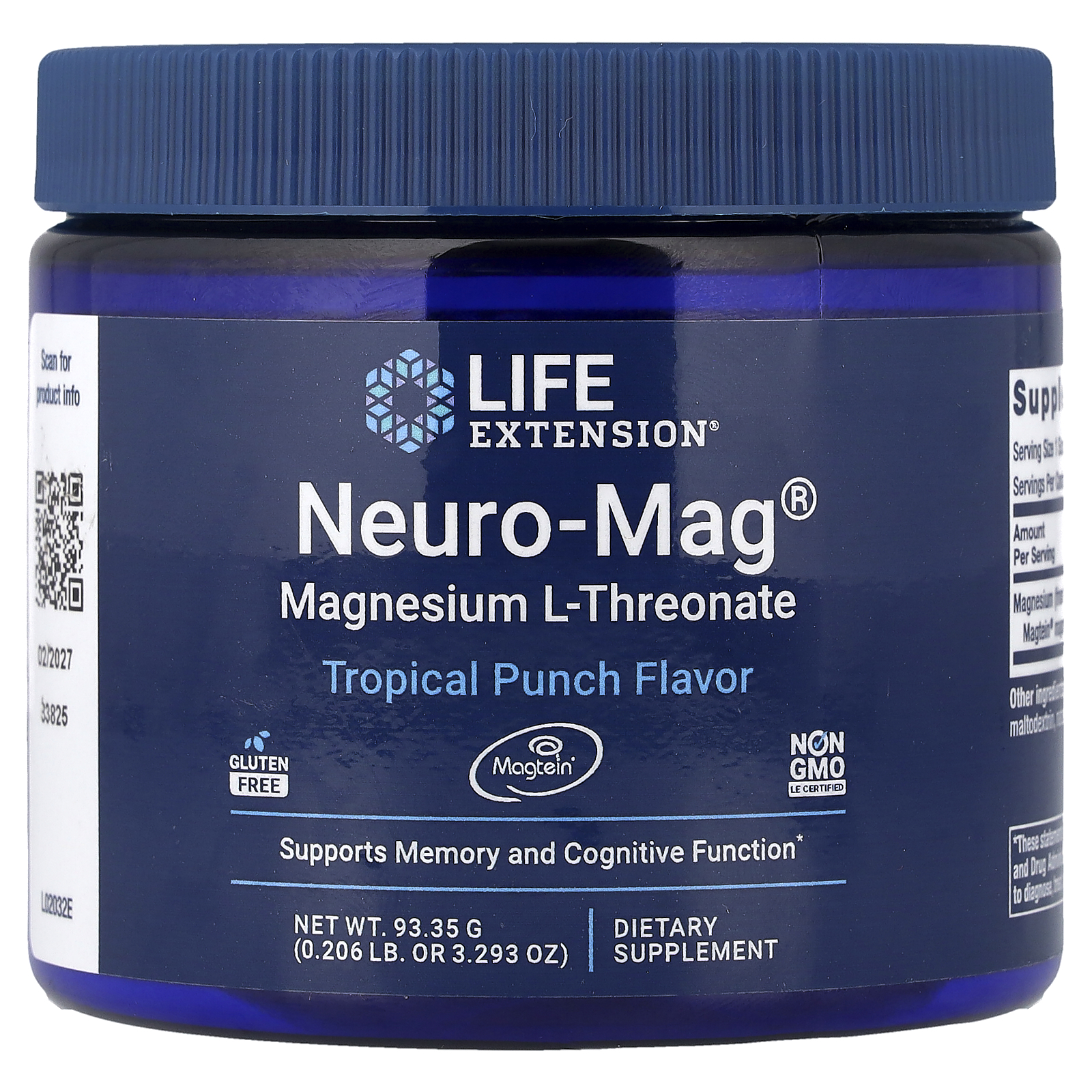 Life Extension Neuro-Mag magnezijum L-treonat prah, 93 g